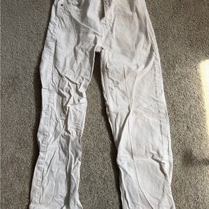 Zara White Denim Trousers
